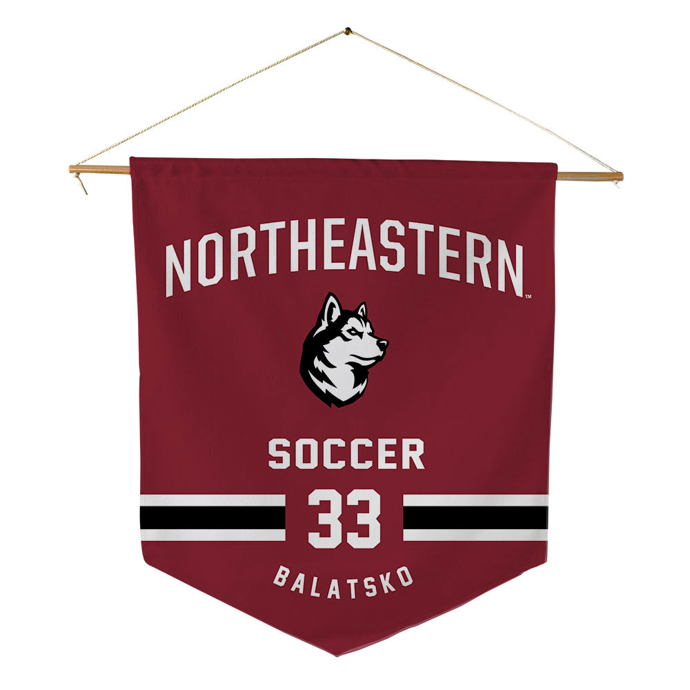 Northeastern - NCAA Men's Soccer : Sergey Balatsko - Pennant - 18" x 21"-0