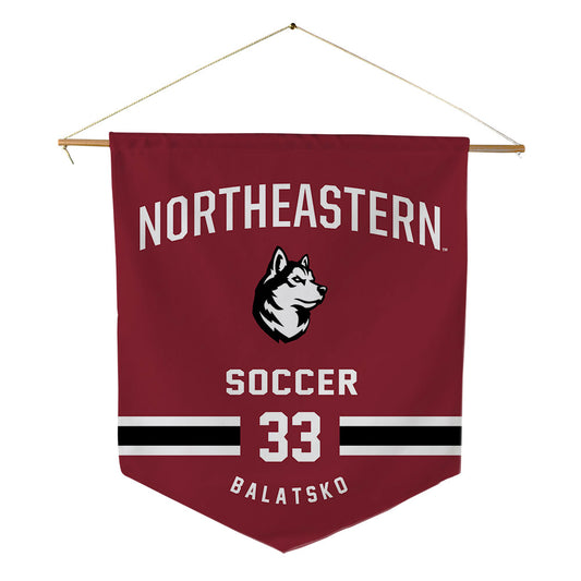 Northeastern - NCAA Men's Soccer : Sergey Balatsko - Pennant - 18" x 21"-0