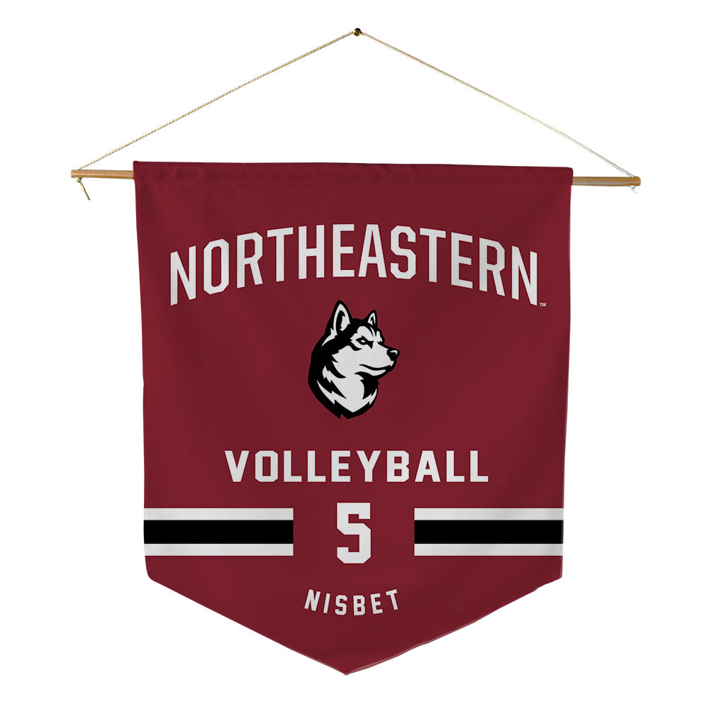 Northeastern - NCAA Women's Volleyball : Reagan Nisbet - Pennant - 18" x 21"-0