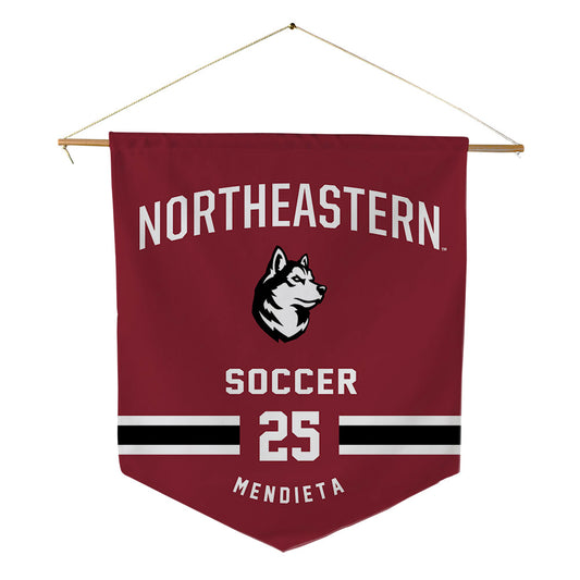 Northeastern - NCAA Men's Soccer : Augustus Mendieta - Pennant - 18" x 21"-0