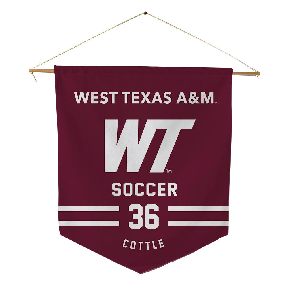 WTAMU - NCAA Men's Soccer : Bryce Cottle - Pennant - 18" x 21"-0