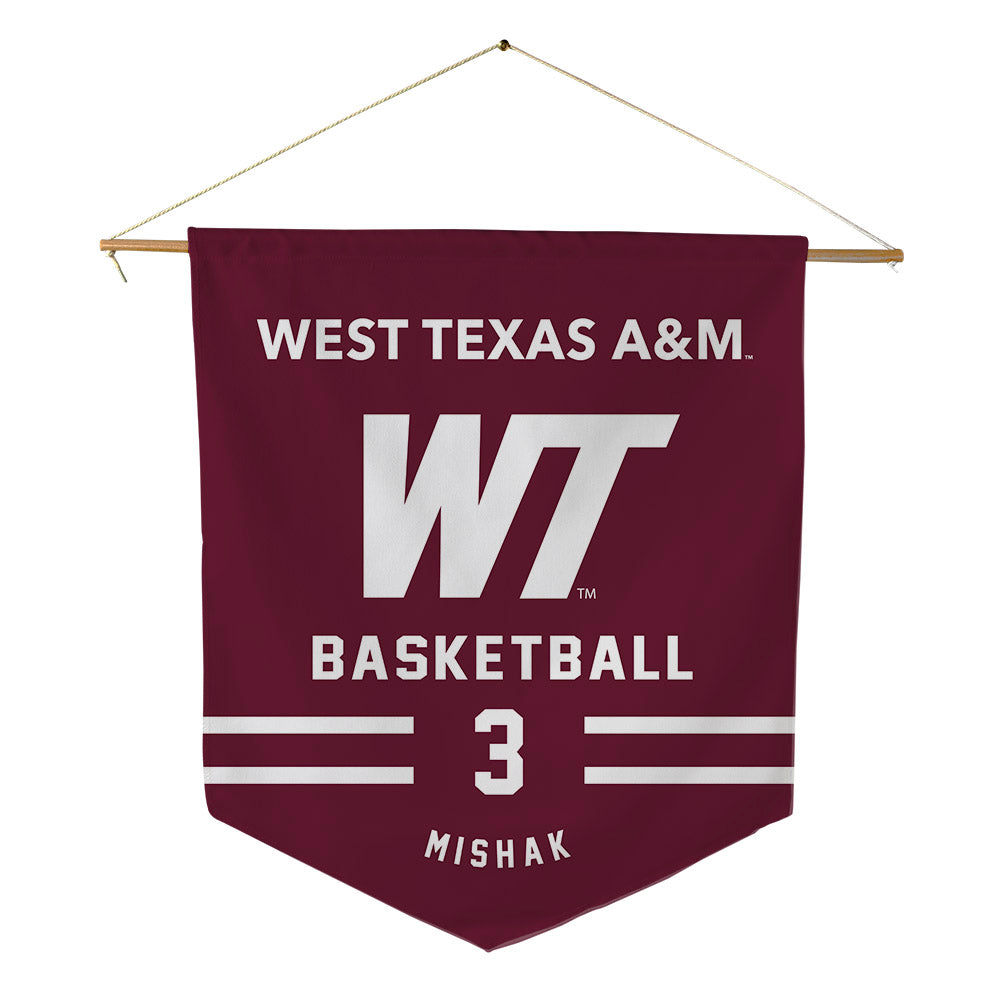 WTAMU - NCAA Men's Basketball : Brock Mishak - Pennant - 18" x 21"-0
