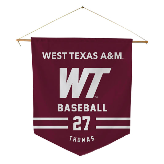 WTAMU - NCAA Baseball : Tristin Thomas - Pennant - 18" x 21"-0
