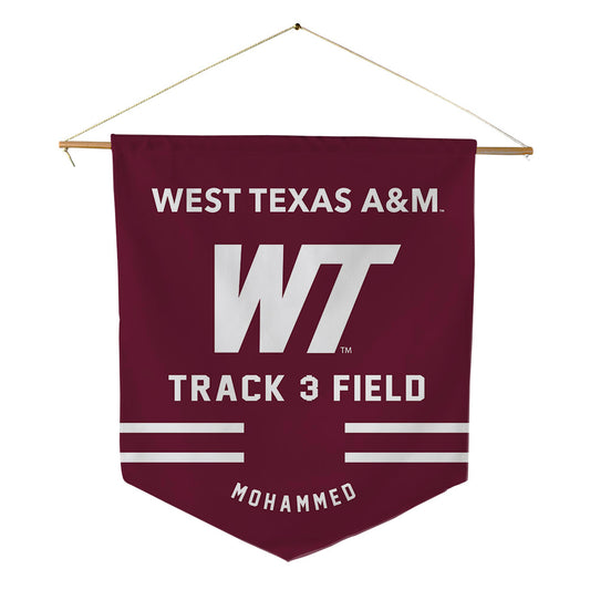 WTAMU - NCAA Men's Track & Field : Aziz Mohammed - Pennant - 18" x 21"-0