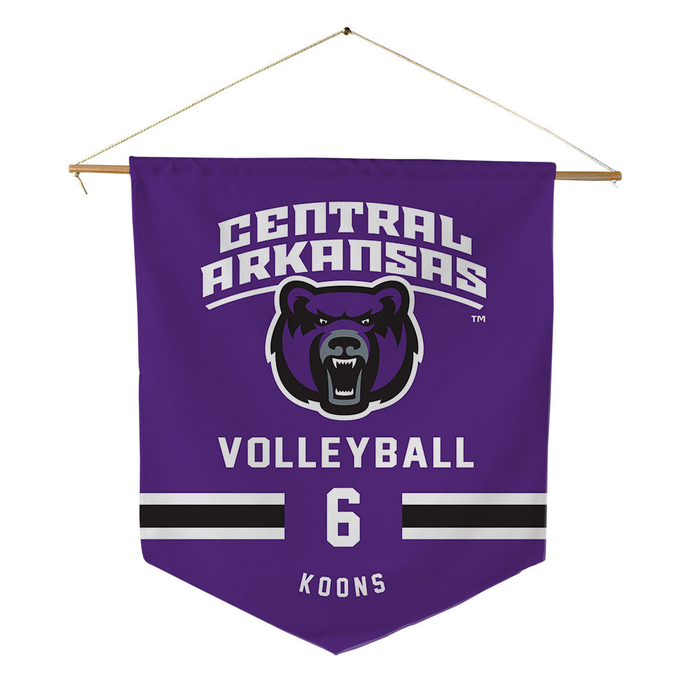 Central Arkansas - NCAA Women's Volleyball : Caylan Koons - Pennant - 18" x 21"-0