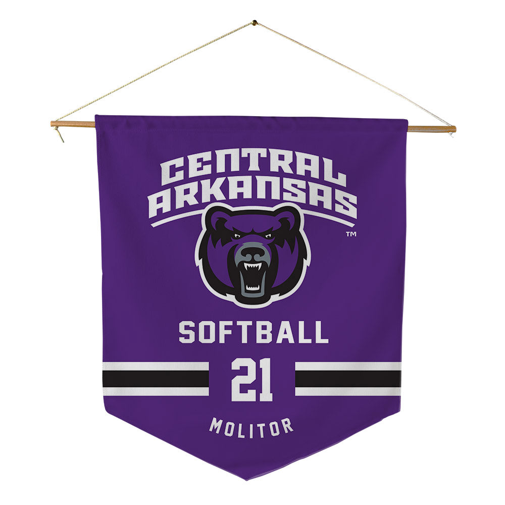 Central Arkansas - NCAA Softball : Grace Molitor - Pennant - 18" x 21"-0