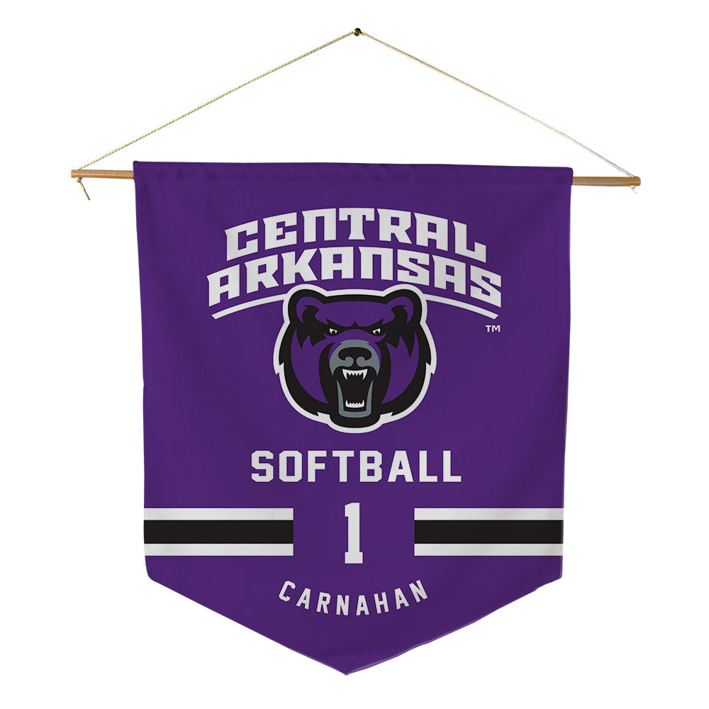 Central Arkansas - NCAA Softball : Jade Carnahan - Pennant - 18" x 21"-0