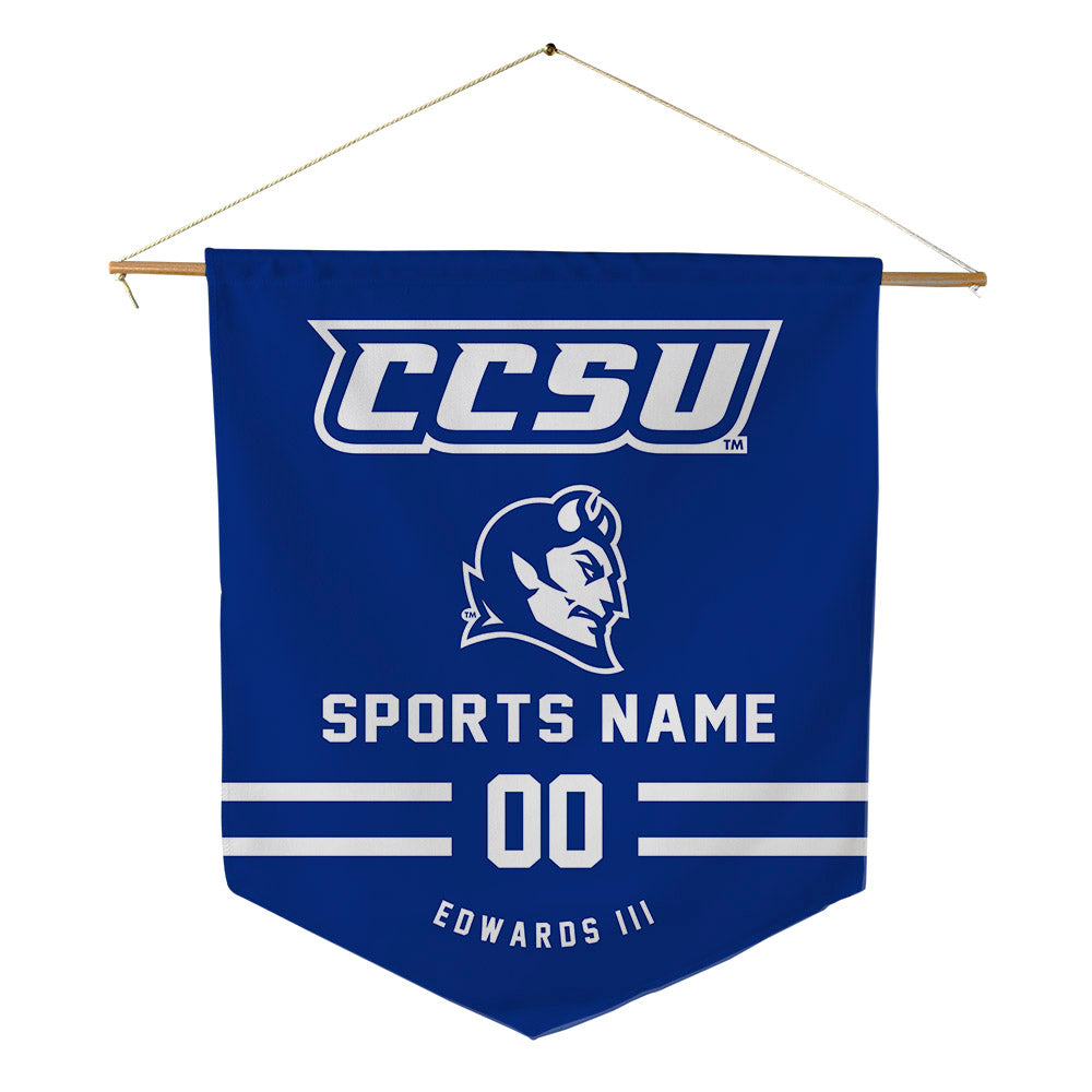 CCSU - NCAA Men's Basketball : Corsley Edwards III - Pennant - 18" x 21"-0