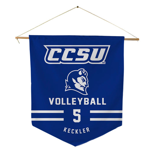 CCSU - NCAA Women's Volleyball : Olivia Keckler - Pennant - 18" x 21"-0