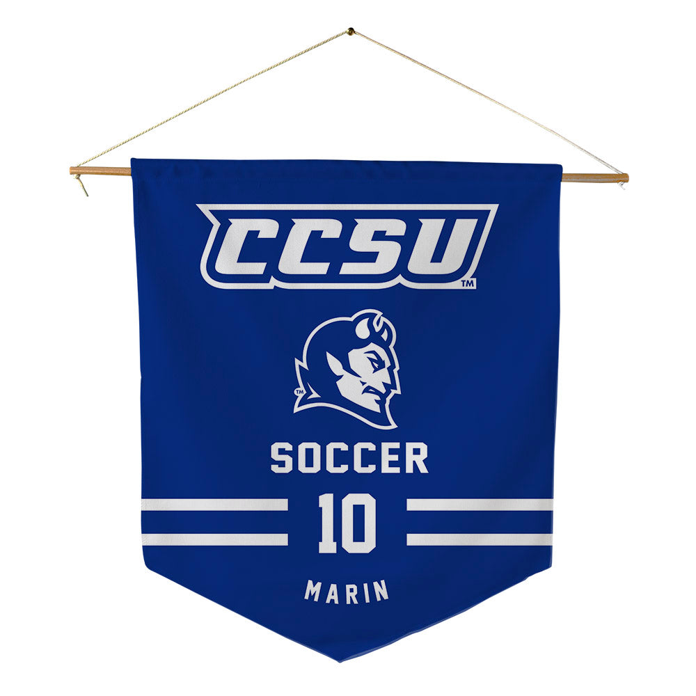 CCSU - NCAA Men's Soccer : Santiago Marin - Pennant - 18" x 21"-0