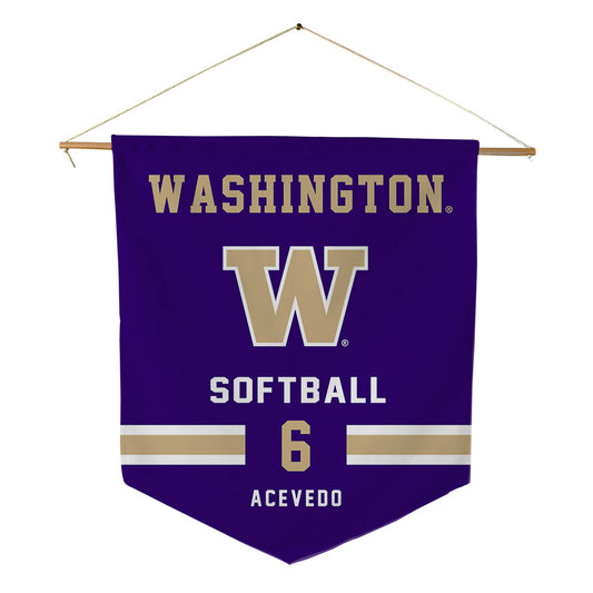 Washington - NCAA Softball : Melody Acevedo - Pennant - 18" x 21"-0