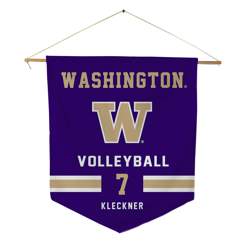 Washington - NCAA Women's Volleyball : Kylie Kleckner - Pennant - 18" x 21"-0