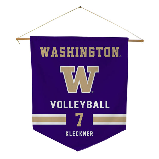 Washington - NCAA Women's Volleyball : Kylie Kleckner - Pennant - 18" x 21"-0