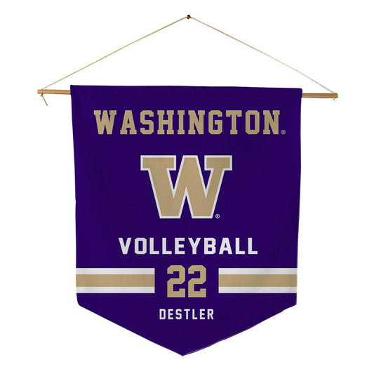 Washington - NCAA Women's Volleyball : Sammy Destler - Pennant - 18" x 21"-0