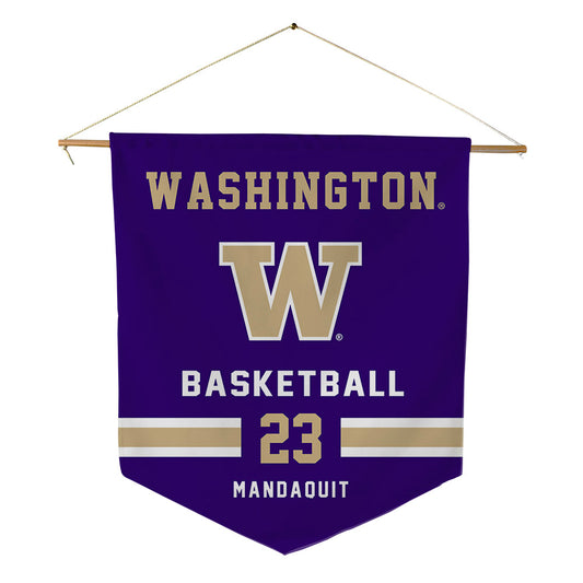 Washington - NCAA Men's Basketball : JJ Mandaquit - Pennant - 18" x 21"-0
