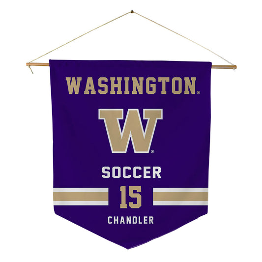 Washington - NCAA Men's Soccer : Nate Chandler Chandler - Pennant - 18" x 21"-0