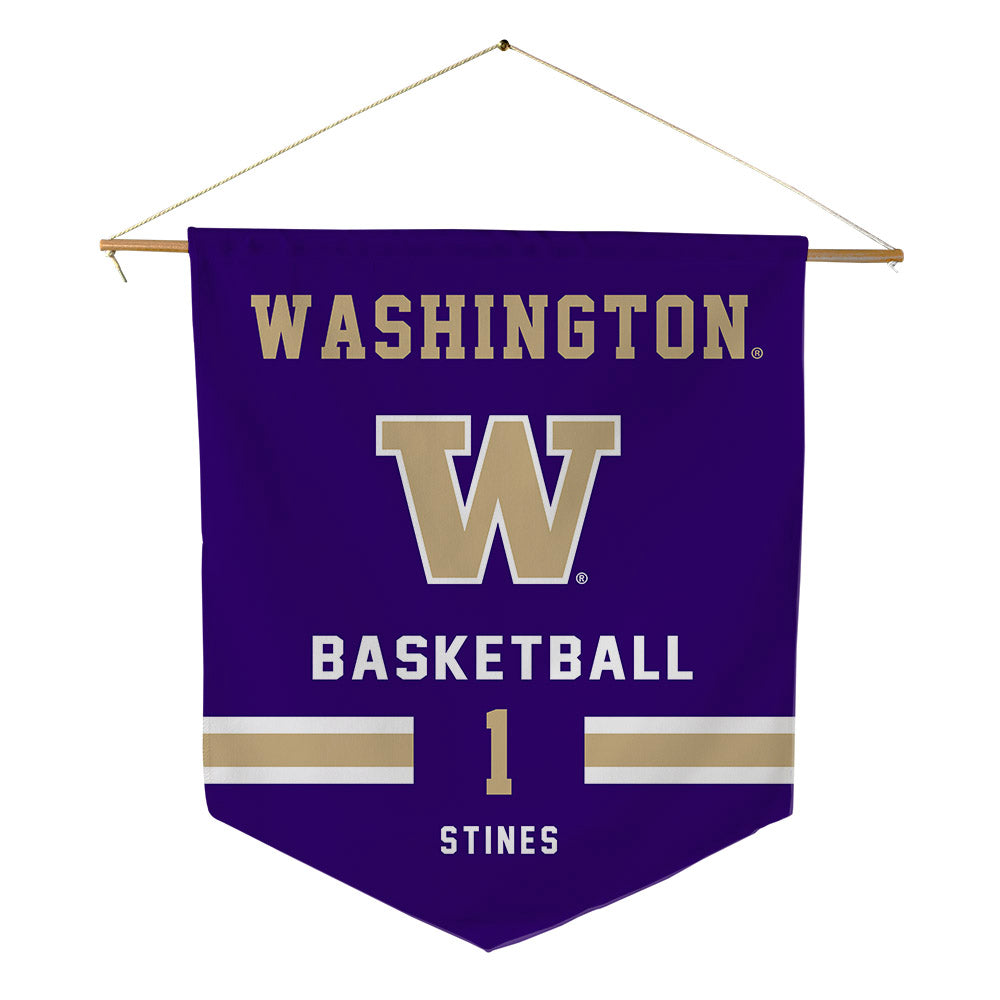 Washington - NCAA Women's Basketball : Hannah Stines - Pennant - 18" x 21"-0