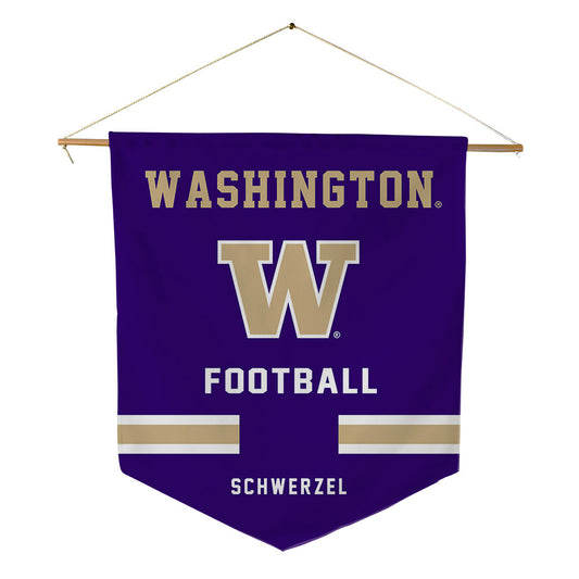 Washington - NCAA Football : David Schwerzel - Pennant - 18" x 21"-0