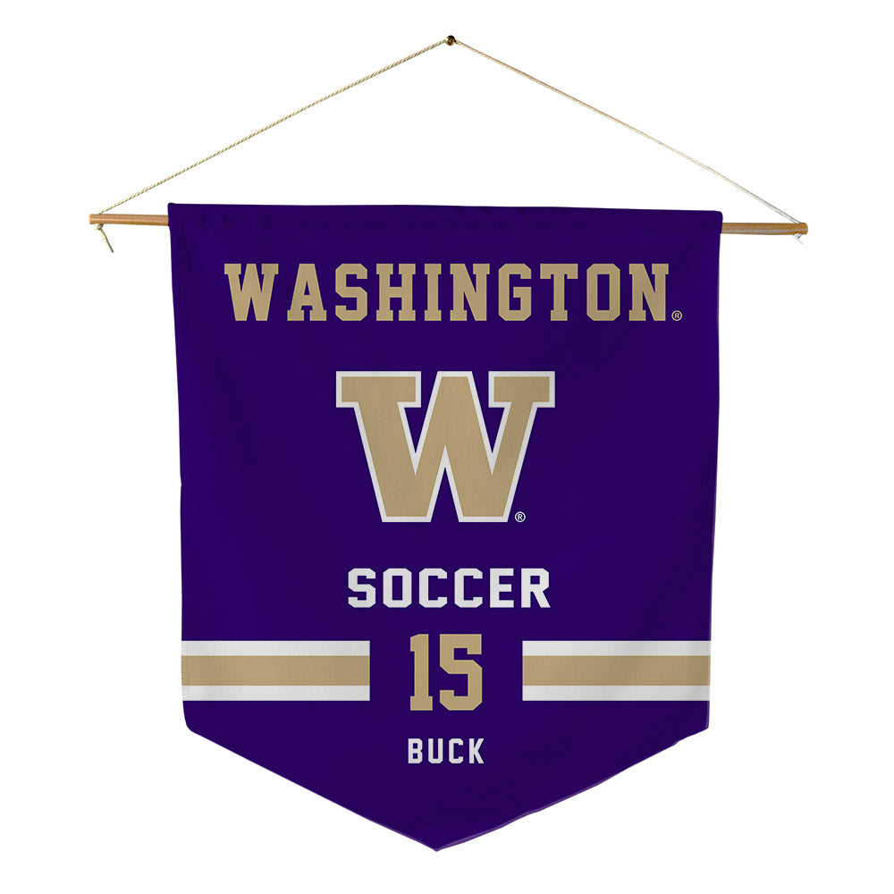 Washington - NCAA Women's Soccer : Alex Buck - Pennant - 18" x 21"-0