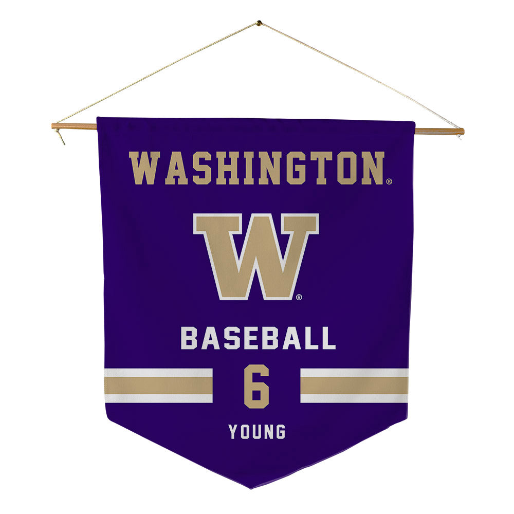 Washington - NCAA Baseball : Landon Young - Pennant - 18" x 21"-0