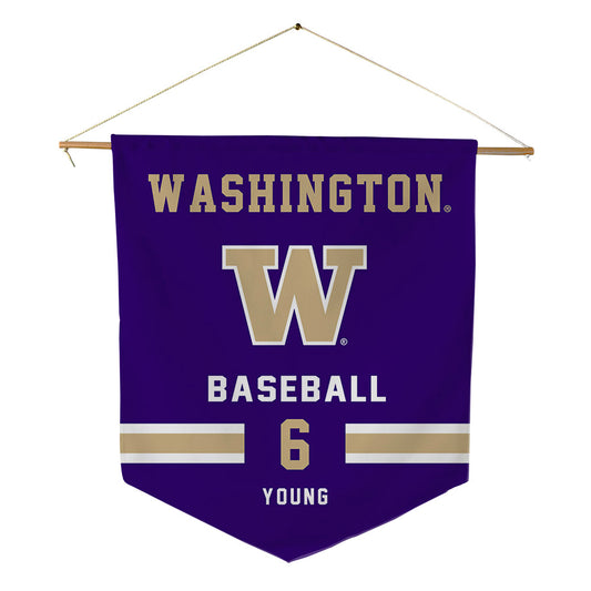 Washington - NCAA Baseball : Landon Young - Pennant - 18" x 21"-0