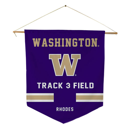 Washington - NCAA Men's Track & Field : Alexander Rhodes - Pennant - 18" x 21"-0
