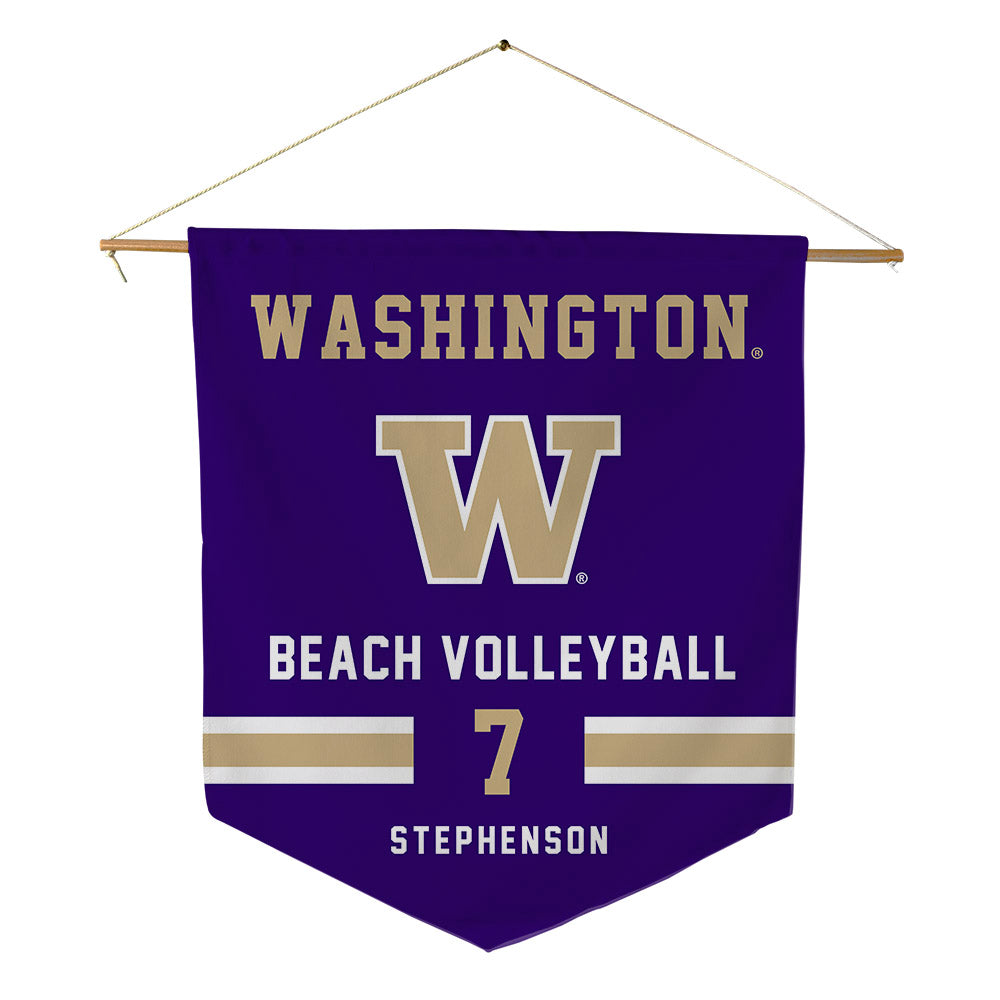 Washington - NCAA Beach Volleyball : Piper Stephenson - Pennant - 18" x 21"-0