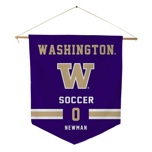 Washington - NCAA Men's Soccer : Noah Newman - Pennant - 18" x 21"-0