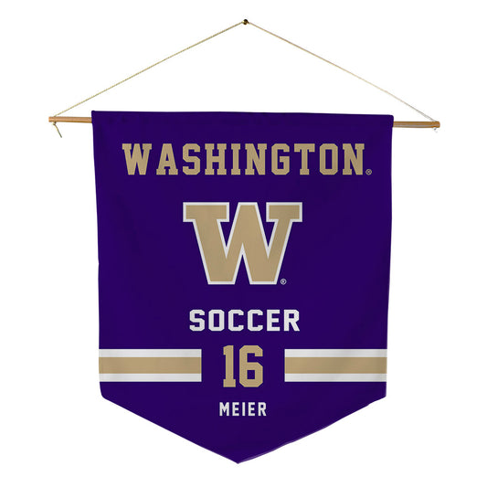 Washington - NCAA Men's Soccer : Zack Meier - Pennant - 18" x 21"-0