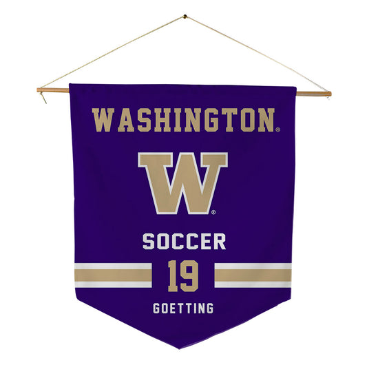 Washington - NCAA Men's Soccer : Jake Goetting - Pennant - 18" x 21"-0