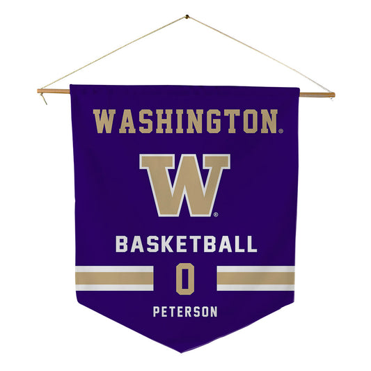Washington - NCAA Men's Basketball : Quimari Peterson - Pennant - 18" x 21"-0