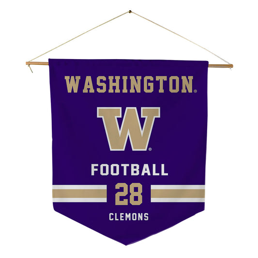Washington - NCAA Football : D'Aryhian Clemons - Pennant - 18" x 21"-0