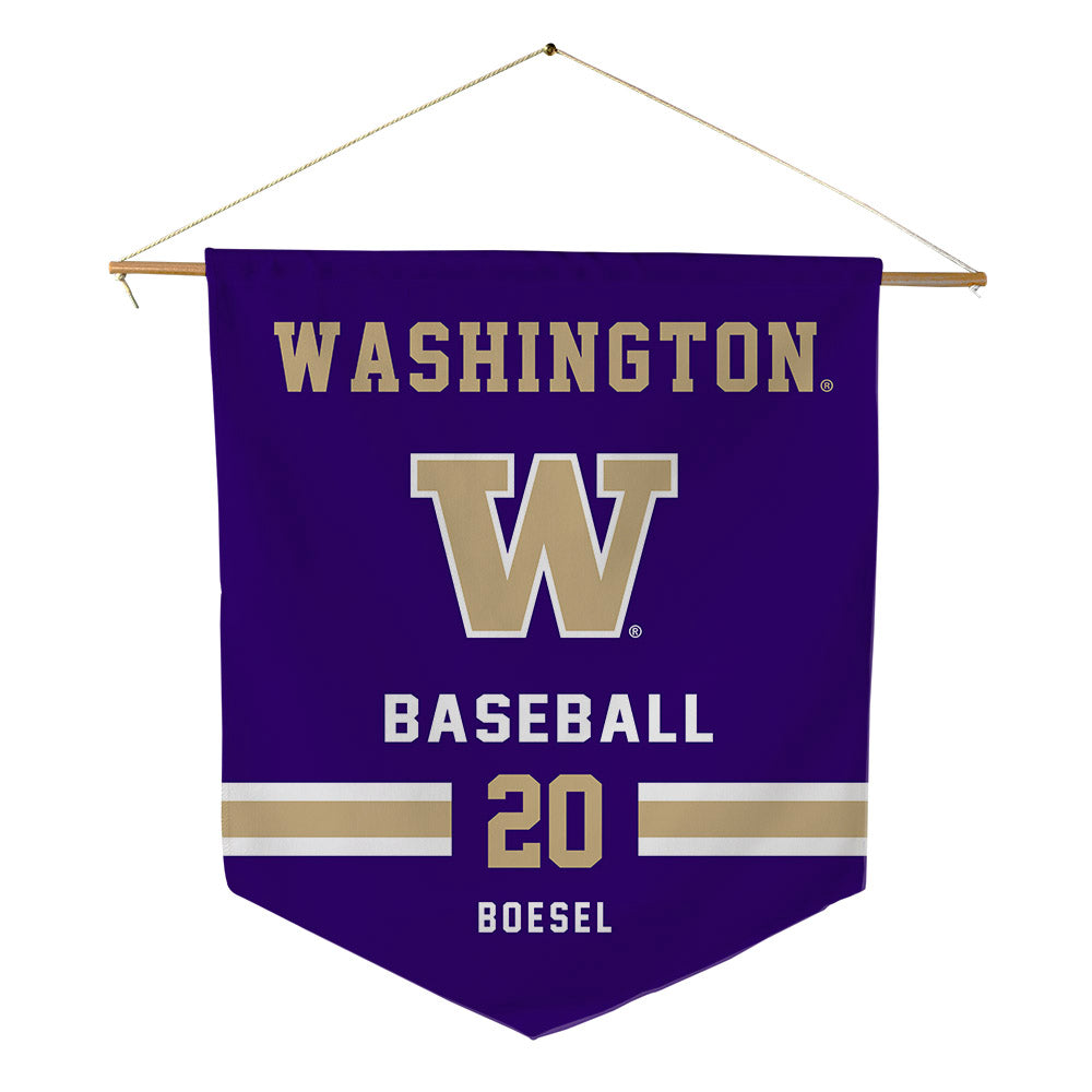 Washington - NCAA Baseball : Carson Boesel - Pennant - 18" x 21"-0