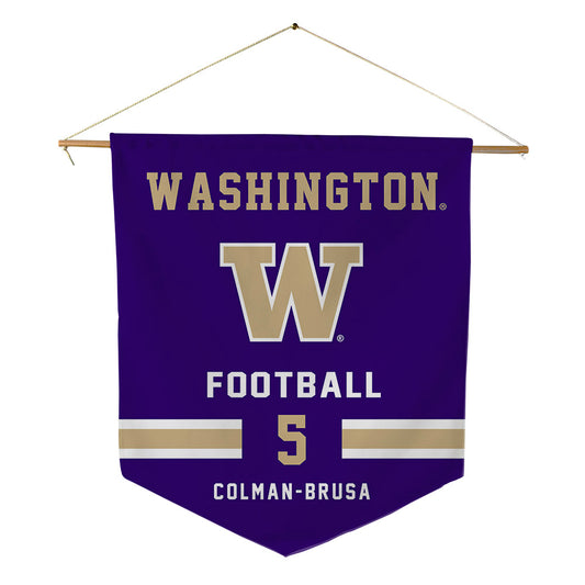 Washington - NCAA Football : Derek Colman-Brusa - Pennant - 18" x 21"-0