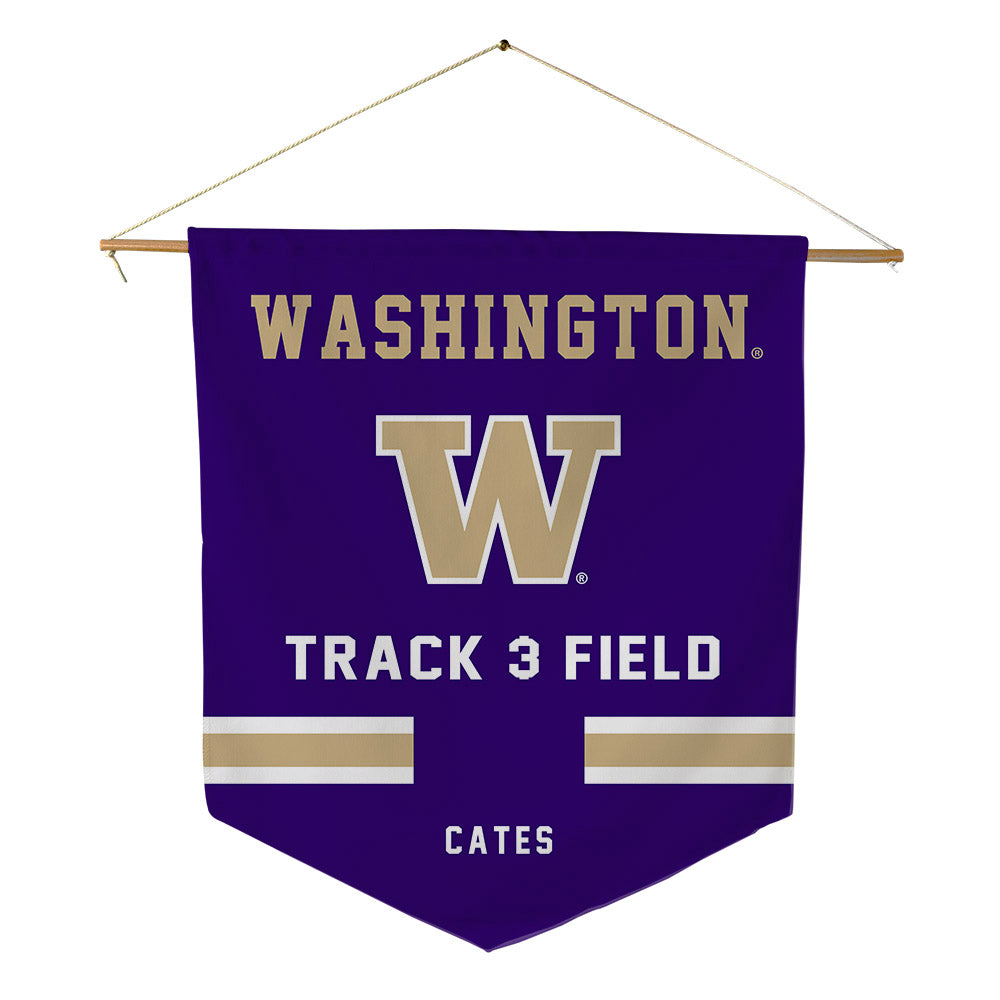 Washington - NCAA Men's Track & Field : Tomeko Cates - Pennant - 18" x 21"-0