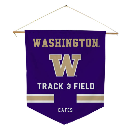 Washington - NCAA Men's Track & Field : Tomeko Cates - Pennant - 18" x 21"-0