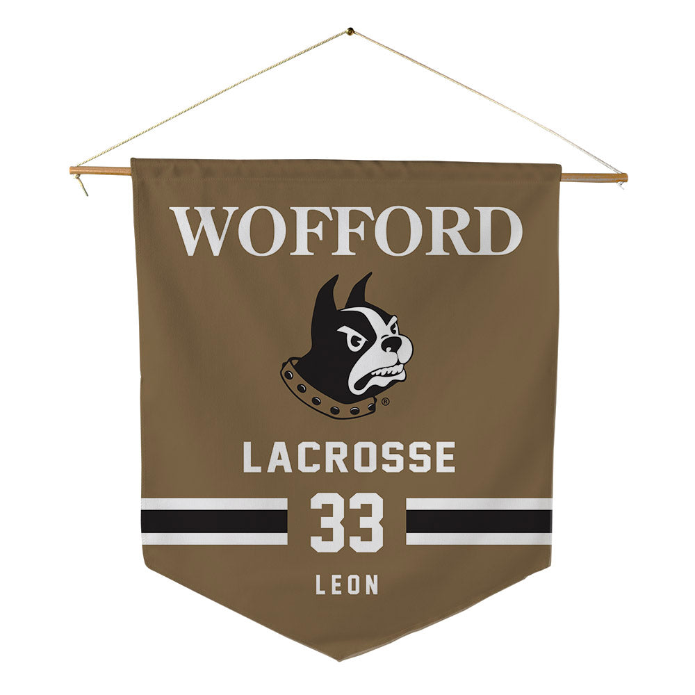 Wofford - NCAA Women's Lacrosse : Mia Leon - Pennant - 18" x 21"-0