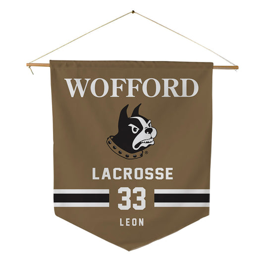 Wofford - NCAA Women's Lacrosse : Mia Leon - Pennant - 18" x 21"-0