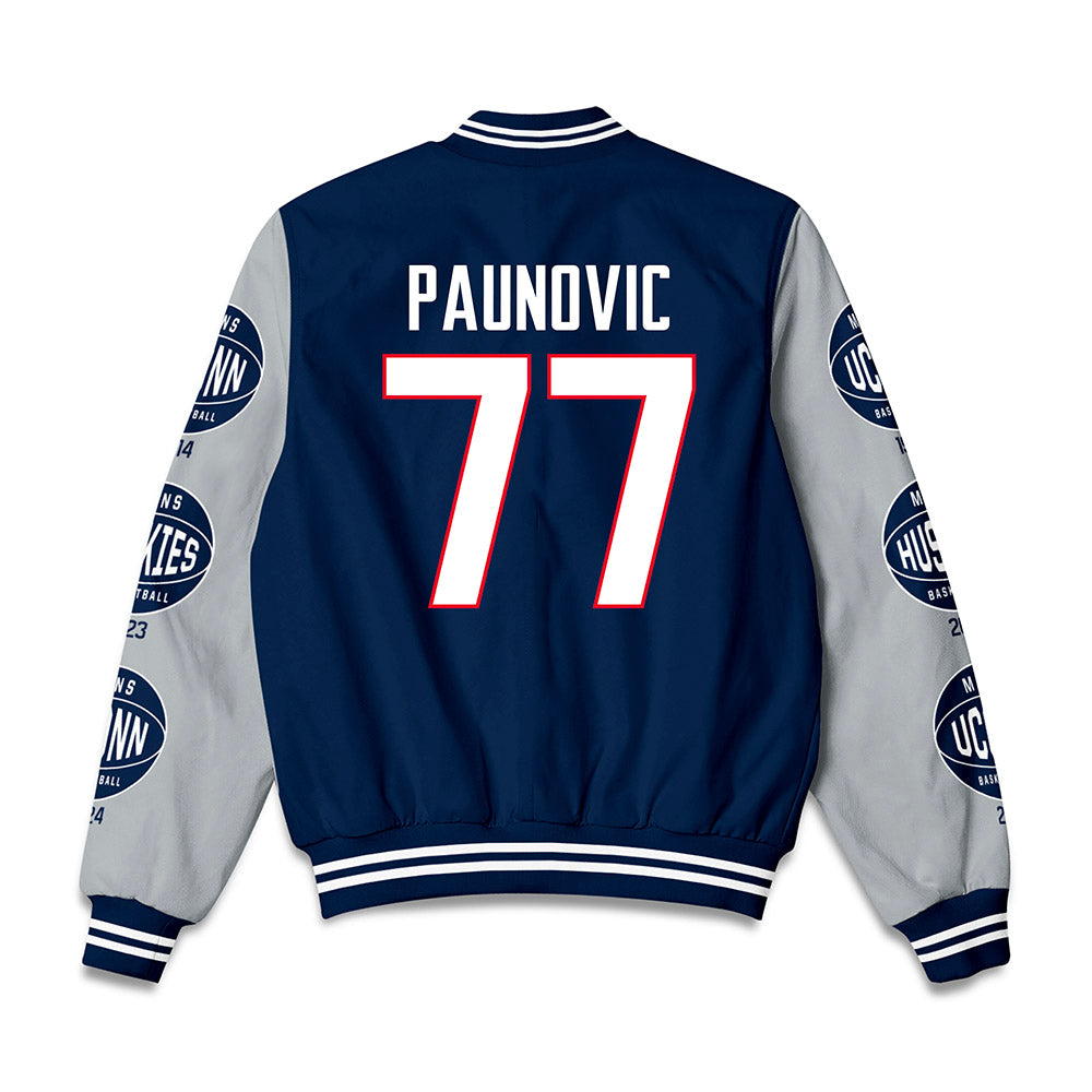 UConn - NCAA Men's Basketball : Uros Paunovic - Bomber Jacket-1