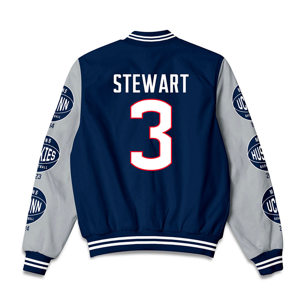 UConn - NCAA Men's Basketball : Jaylin Stewart - Bomber Jacket-1