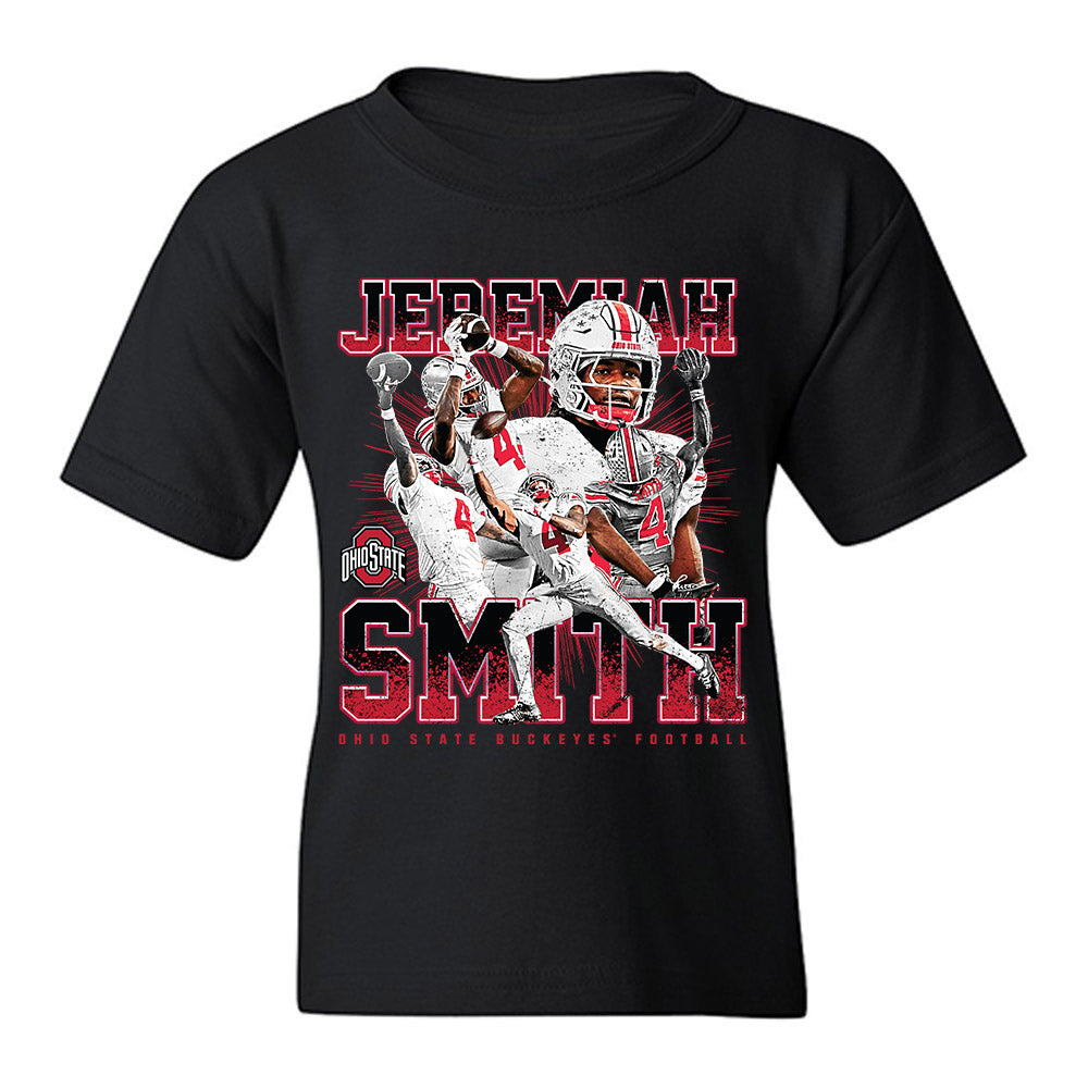 Ohio State - NCAA Football : Jeremiah Smith - Youth T-Shirt-0