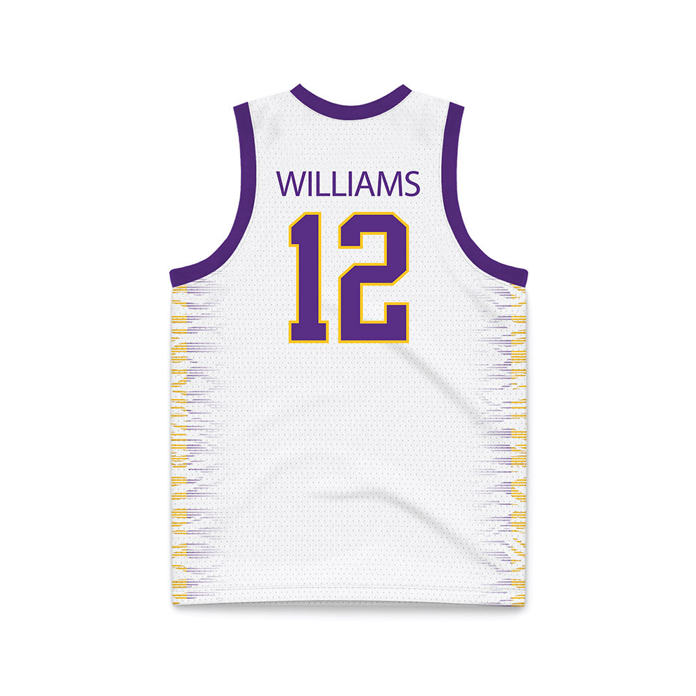 LSU - NCAA Women's Basketball : Mikaylah Williams - White Basketball Jersey-1