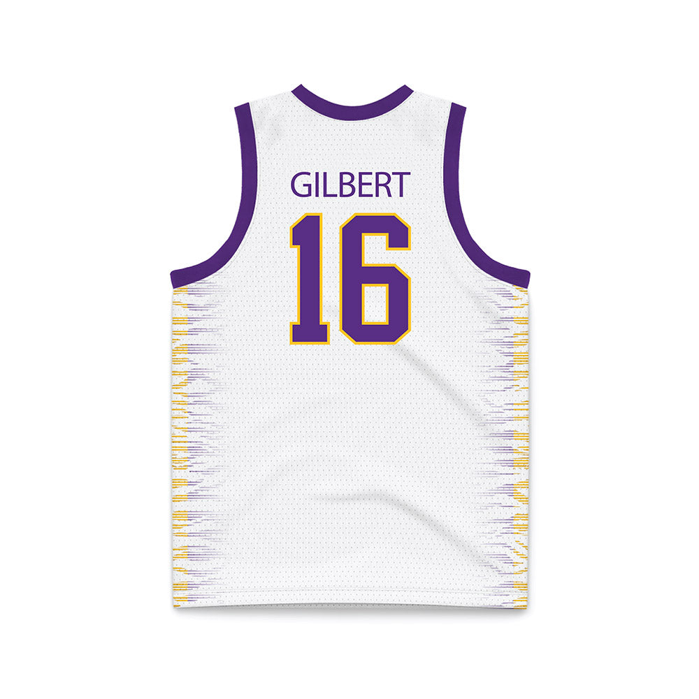 LSU - NCAA Women's Basketball : Kailyn Gilbert - White Basketball Jersey-1