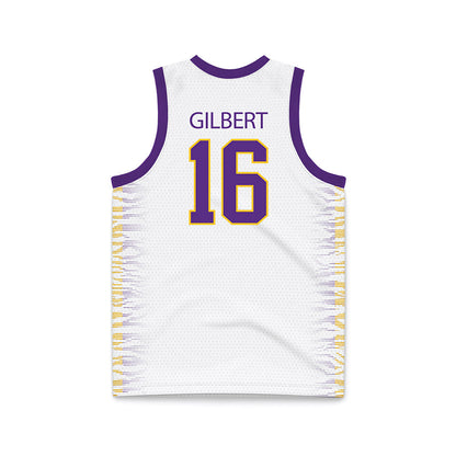 LSU - NCAA Women's Basketball : Kailyn Gilbert - White Basketball Jersey-1