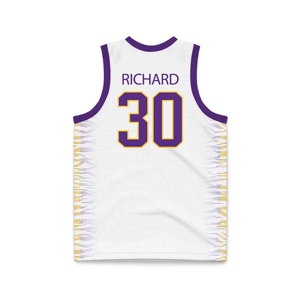 LSU - NCAA Women's Basketball : Jada Richard - White Basketball Jersey-1