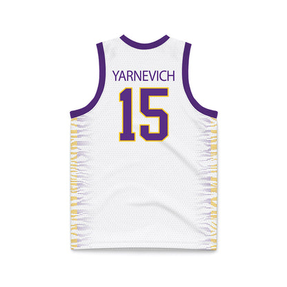 LSU - NCAA Women's Basketball : Meghan Yarnevich - White Basketball Jersey-1
