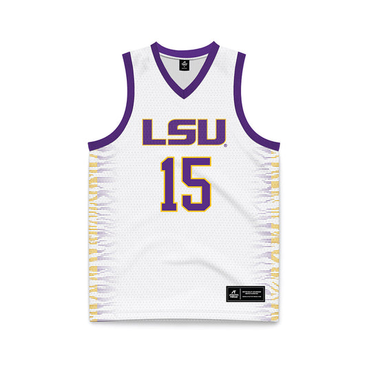 LSU - NCAA Women's Basketball : Meghan Yarnevich - White Basketball Jersey-0