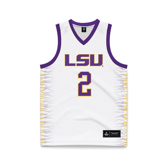 LSU - NCAA Women's Basketball : Grace Knox - White Basketball Jersey-0