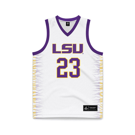 LSU - NCAA Women's Basketball : MiLaysia Fulwiley - White Basketball Jersey-0
