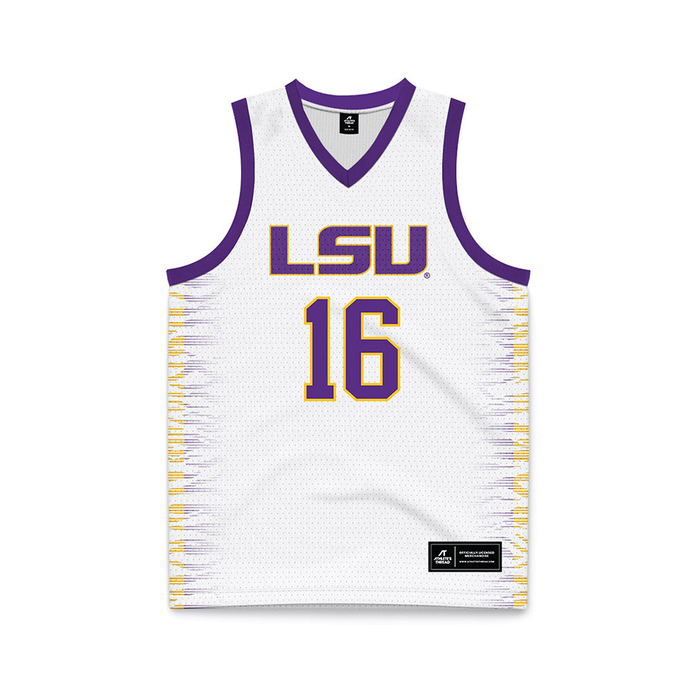 LSU - NCAA Women's Basketball : Kailyn Gilbert - White Basketball Jersey-0